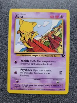 Pokemon Pokemon Abra Non Holo Card 49/82 2000 excellent condition WOTC - Image 1