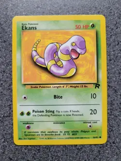 Pokemon Pokemon Ekans Non Holo Card 56/82 2000 excellent condition WOTC - Image 1