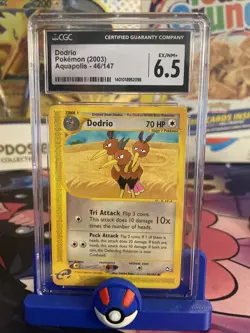 Pokemon Dodrio 46/147 Pokemon Card Aquapolis 2003 CGC 6.5 - Image 1