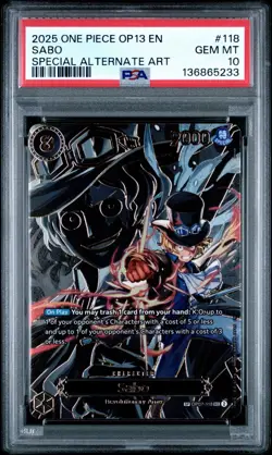 One Piece Card Game - SABO (OP13-118) Special Alternate Art SP PSA 10 - Image 1