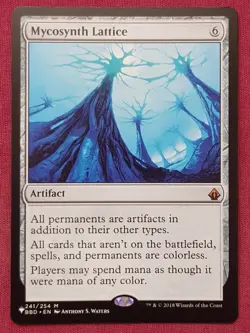 Magic The Gathering THE LIST - BATTLEBOND MYCOSYNTH LATTICE artifact card MTG - Image 1