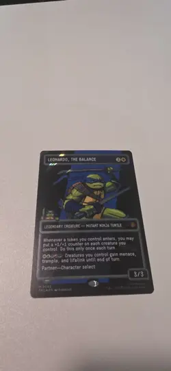 Leonardo, the Balance (Borderless Surge Foil) MTG Ninja Turtles - Image 1