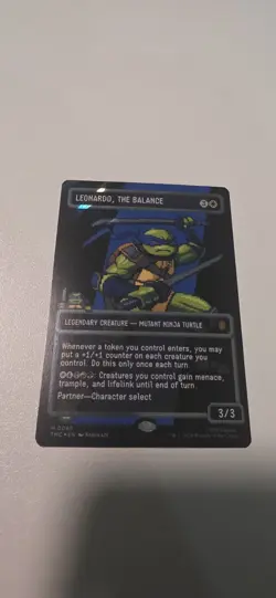 Leonardo, the Balance (Borderless Surge Foil) MTG Ninja Turtles - Image 2