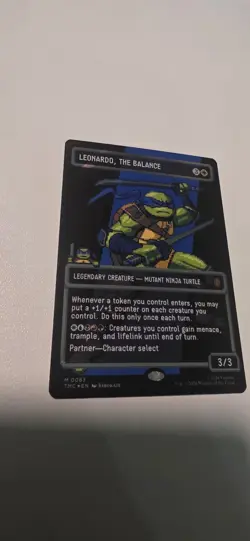Leonardo, the Balance (Borderless Surge Foil) MTG Ninja Turtles - Image 3