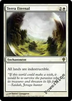 FOIL Terra Eternal - White Worldwake Mtg Magic Rare LP/EX - Image 1