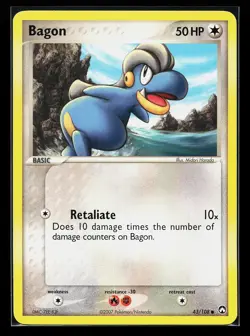 Bagon 43/108 Common EX Power Keepers Pokemon Card - Image 1
