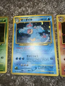 Pokemon Jap Neo Premium File Holo Lot , Feraligatr, & Meganium MP - Image 3