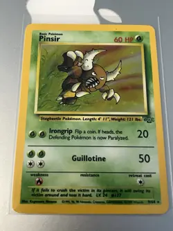 Pokemon TCG Pinsir 9/64 Jungle Holo Rare WOTC 1999 LP Excellent - Image 1