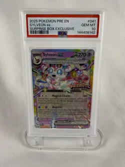 2025 Pokemon Prismatic Evolution Sylveon EX Surprise Box Exclusive PSA 10 - Image 1