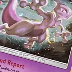 Mewtwo SM214 Black Star Promo Cosmos Holo Double Swirl LP Pokemon TCG - Image 5