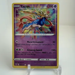 Zacian 082/185 Pokemon SWSH04: Vivid Voltage Amazing Rare NM - Image 1