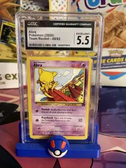 Pokemon TCG Abra Team Rocket 49/82 Regular Unlimited Common CGC 5.5 - Image 1