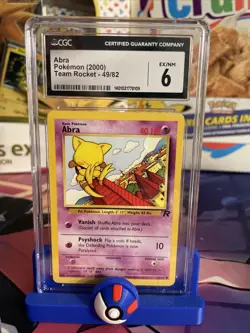 Pokemon TCG Abra Team Rocket 49/82 Regular Unlimited Common CGC 6 - Image 1