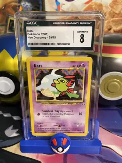 2001 Pokemon Natu Neo Discovery Unlimited 59/75 CGC 8 NM/MINT - Image 1