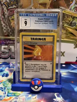 Super Potion 90/102 – 1999 Pokemon Base Set Trainer – CGC 9 Mint DUTCH - Image 1