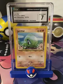 Pokemon TCG Larvitar 57/75 Neo Discovery CGC 7 - Image 1