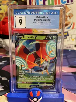 2020 Pokemon Vivid Voltage #20 / 185 - Orbeetle V Graded CGC 9 Mint - Image 1