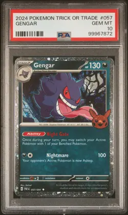 2024 Pokemon Trick Or Trade Gengar Cosmos Holo #057 GEM MT PSA 10 Holo Rare - Image 1