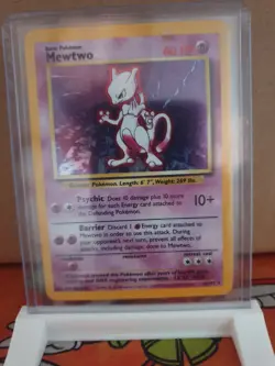 Pokemon TCG Mewtwo Base Set 10/102 Holo Unlimited Holo Rare - Image 1