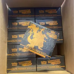 Champion's Path Elite Trainer Box Case Open box - 10x Sealed ETB SWSH3.5 Pokemon - Image 1