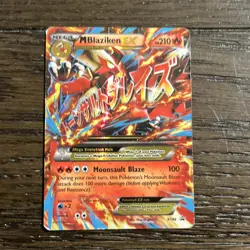 Pokemon M Blaziken EX XY86 Black Star Promo Holo – HP/Played – Mega Evolution - Image 1