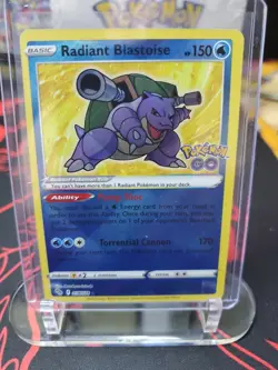 Radiant Blastoise 018/078 Pokemon GO Holo Near Mint - Image 1