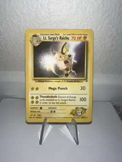 Pokemon TCG Lt. Surge's Raichu Gym Heroes 28/132 HP - Image 1