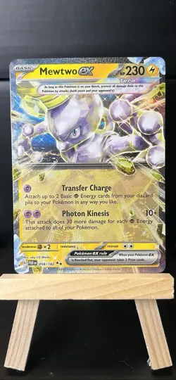 Mewtwo EX 058/182 S&V Paradox Rift Double Rare Extended Art Holo Pokemon 2023 - Image 1