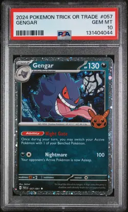 2024 POKEMON TRICK OR TRADE #057 GENGAR PSA 10 - Image 1