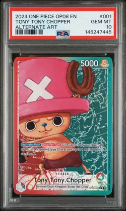 2024 One Piece EN Two Legends Tony Tony Chopper #001 Alt Art Leader PSA 10 - Image 1