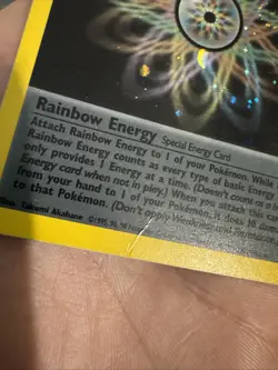 Pokemon TCG Rainbow Energy Special Card 17/82 HOLO MP Team Rocket Dark Set - Image 2