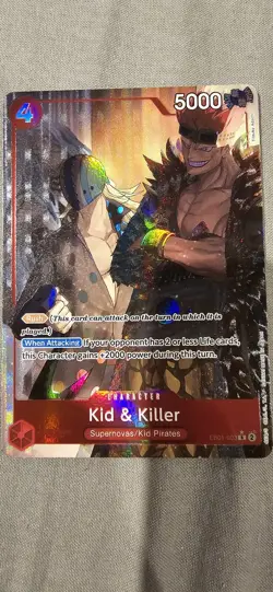EB01-003 Kid & Killer Alt Art : Rare Foil Alt Art One Piece Parallel TCG Card - Image 1