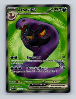 Arbok ex 185 2023 Pokemon Scarlet & Violet MEW 151 Full Art Ultra Rare Card NM+ - Image 1