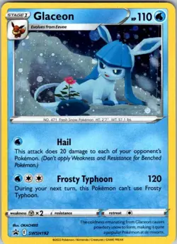 Glaceon Promo SWSH: Sword & Shield Promo Cards SWSH192 NM - Image 1