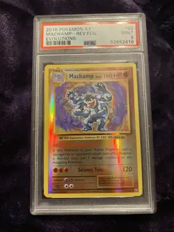 Pokemon TCG Machamp Reverse Holo Rare Card 59/108 XY Evolutions PSA 9 Mint 2016 - Image 1