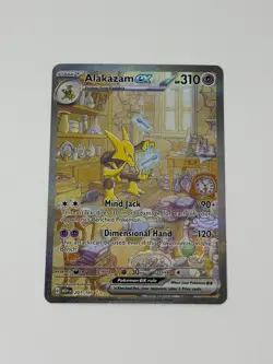 Pokemon Alakazam EX TCG Scarlet Violet-151 Holo Full Art Card 201/165 - Image 1