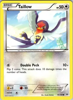 Pokemon TCG Taillow XY Roaring Skies 70/108 Regular Common Card NM - Image 1