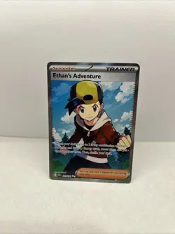 Pokemon TCG Trainer Ethan's Adventure Holo Card 221/182 Ultra Rare - Image 1