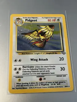 Pokemon Card Pidgeot 8/64 Jungle Holo Rare 1999 WOTC Unlimited LP - Image 2