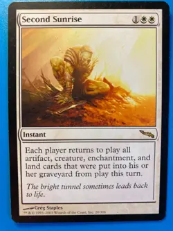 MTG 1x Second Sunrise # 20 Mirrodin Modern Magic the Gathering Card x1 LP - Image 1