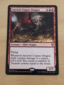 MTG Ancient Copper Dragon LP [CLB] 2022 - Image 1