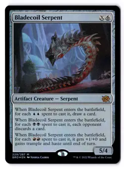 Bladecoil Serpent NM* FOIL The Brother's War ENGLISH 229/287 mtg -UnltdCards - Image 1