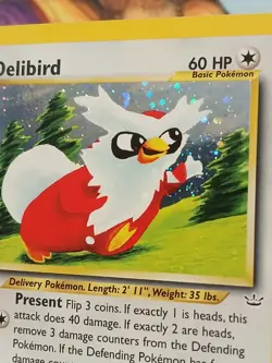 Delibird - 5/64 - Neo Revelation - Holo Rare *Holo Bleed Error* LP - Pokemon - Image 2