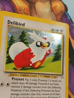 Delibird - 5/64 - Neo Revelation - Holo Rare *Holo Bleed Error* LP - Pokemon - Image 3