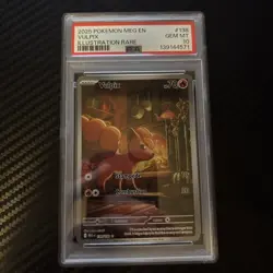 Pokemon TCG Vulpix Illustration Rare Card #138/132 PSA 10 - Image 1