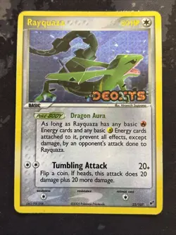Pokemon Rayquaza EX Deoxys 22/107 Reverse Holo Rare Stamped HP - Image 1