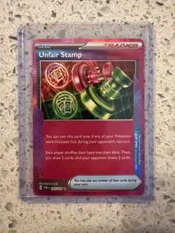 Pokemon Unfair Stamp 165/167 Sv06: Twilight Masquerade Holo - Image 1