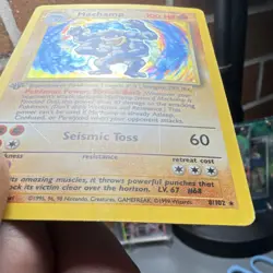 Pokemon Lot of 2 Base Set Machamp 8/102 1st Edition Holo 1999 Moderately Played - Image 5