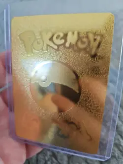 Vaporeon Vmax Gold Foil Fan Art Vinyl Textured Collector Pokemon Card - Image 3