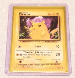 PICKACHU - Base Set - 58/102 - Starter Pokemon Card - Vintage - Near Mint NM - Image 1
